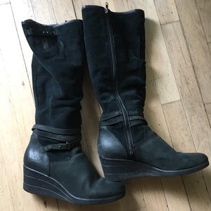 UGG Black Knee-high Wedge Boots